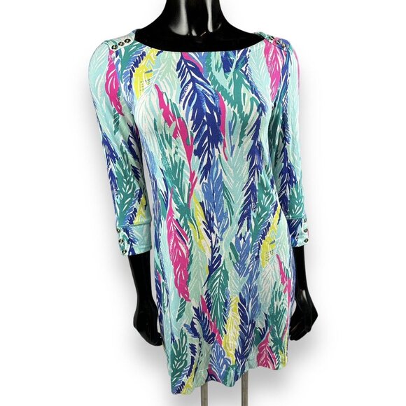 Lilly Pulitzer Light As A Feather Sophie Bodycon Dress Multicolor Stretch Sz S - Picture 1 of 10